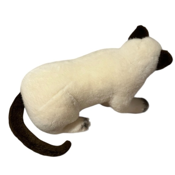 Large 17” plush Siamese cat stuffed animal toy - Picture 4 of 6